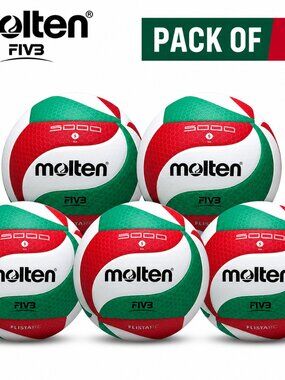 Molten V5M5000 Volleyball Standard Size 5 PU Ball for Students Adult(Pack of 5)